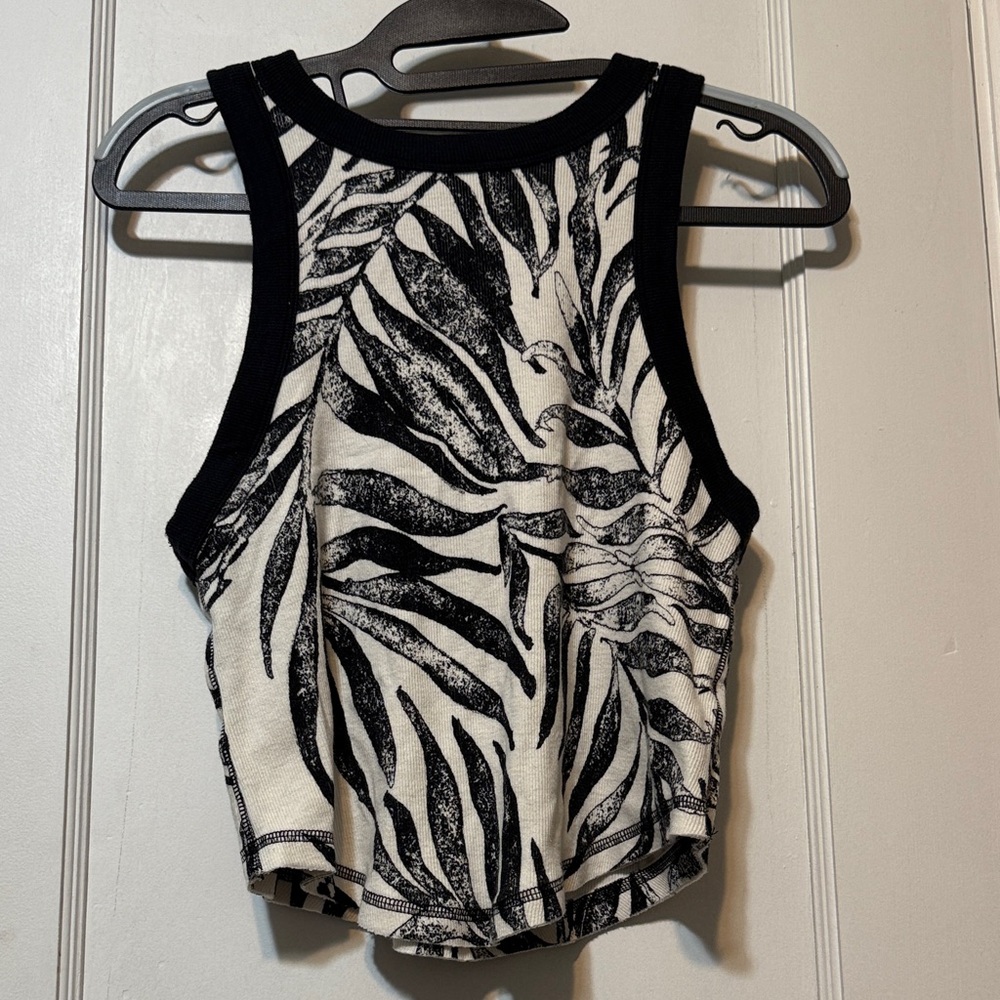 FP Movement Open Air Tank Black and White Print